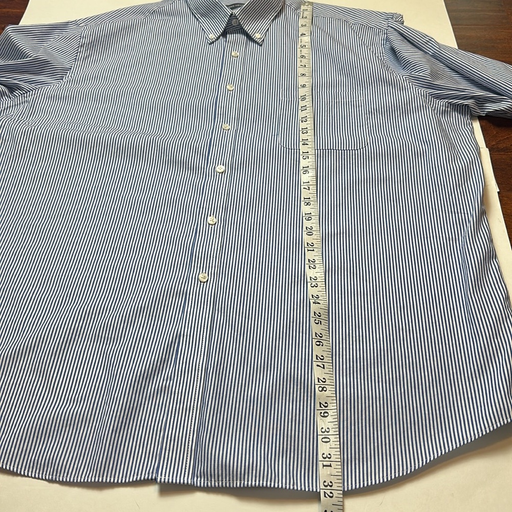 Van Heusen Blue Dress Shirt Classic Collar Long Sleeves XXL - Picture 14 of 14